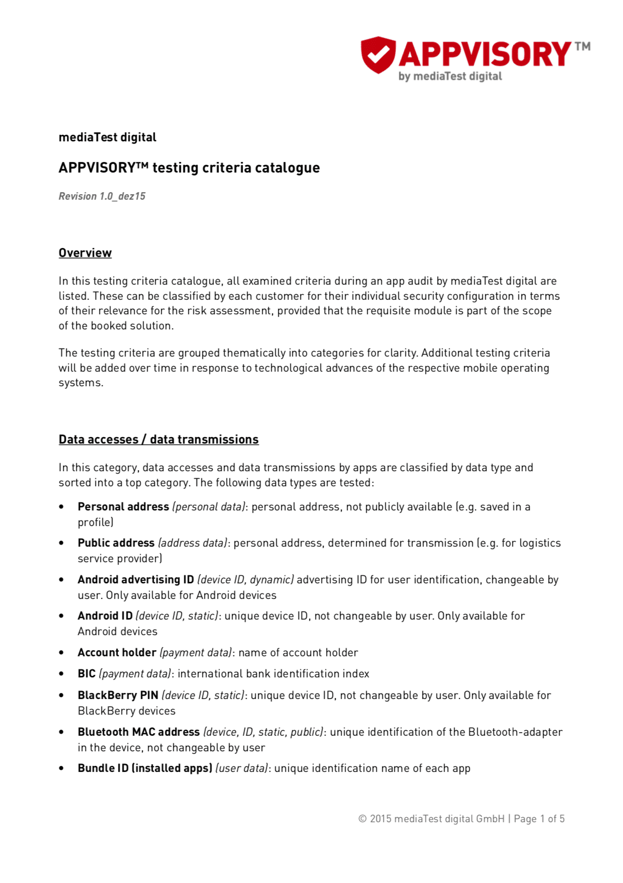 2015-12-08_mTd_Prüfkriterien_r1.0_EN mTd Prüfkriterien ENGLISH