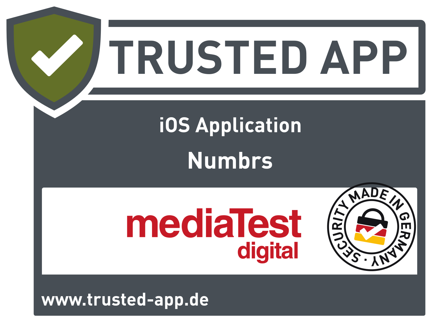 TRUSTED APP Siegel_Numbrs_iOS_Version