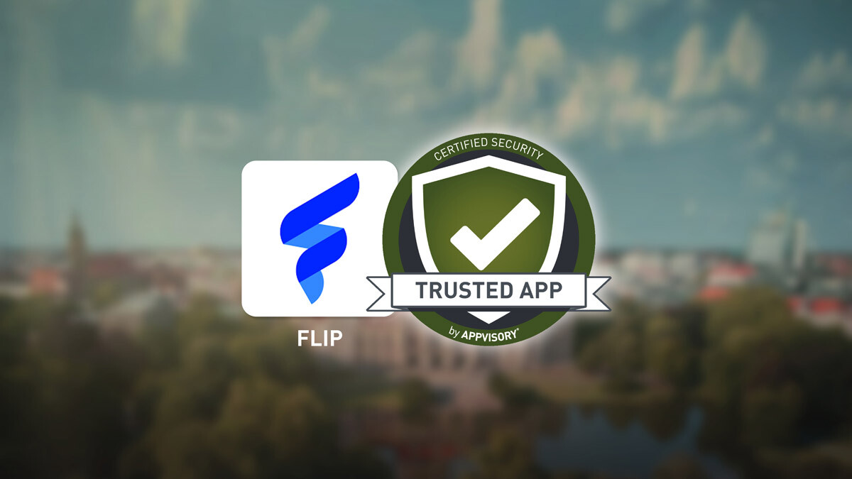 Flip Mitarbeiter App erhält TRUSTED APP Siegel