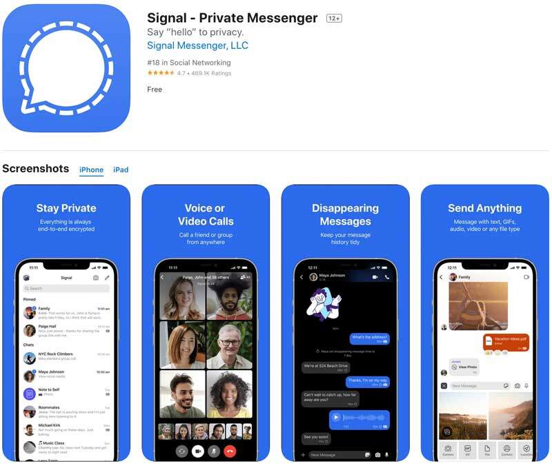 WhatsApp Alternative Signal im iOS App Store