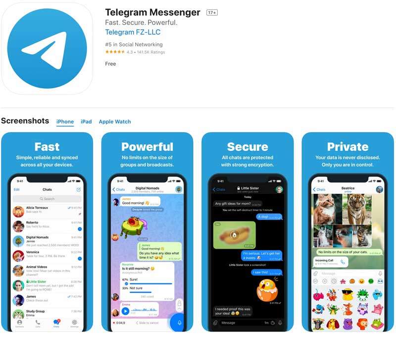 WhatsApp Alternative Telegram im iOS App Store