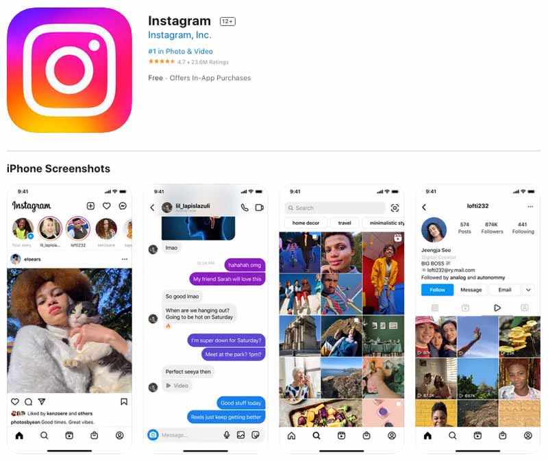 Instagram App Datenschutz sicher Apptest