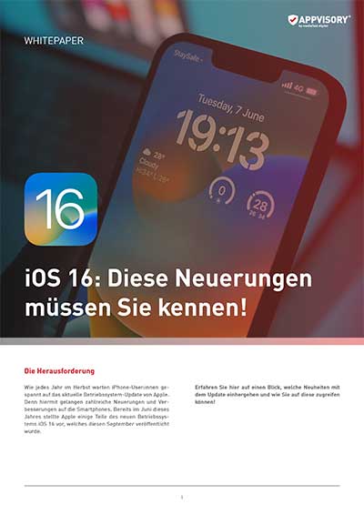 iOS 16 Neuerungen Whitepaper