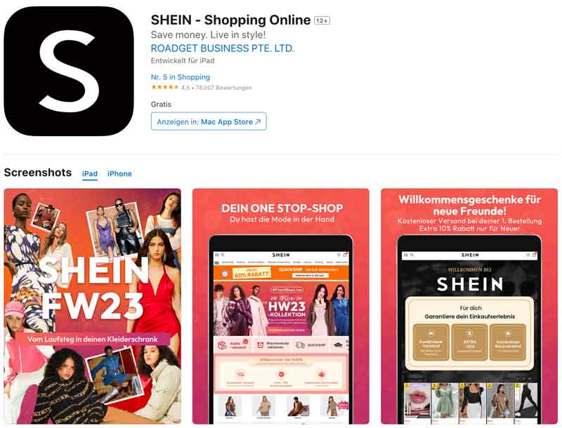 Shein App – So steht es um den Datenschutz